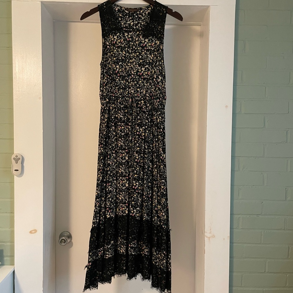 Ranna Gill Black Floral Maxi Dress from Anthropologie - Picture 3 of 9